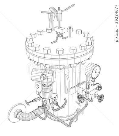 Wire-frame industrial equipment 39284677
