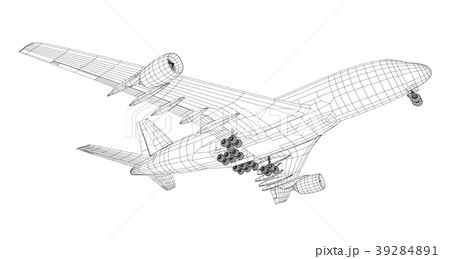 Passenger aircraft. 3d illustration 39284891
