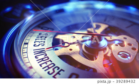 Sales Increase - Phrase on Pocket Watch. 3D Render 39289432