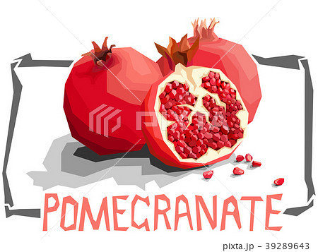 Simple illustration of pomegranates (garnet). 39289643