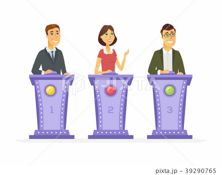 Game show players - cartoon people character 39290765