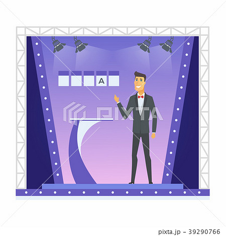 Wheel of fortune presenter - cartoon people 39290766