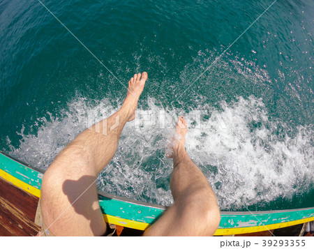 man legs Tropical Thai jungle lake Cheo lan wood 39293355