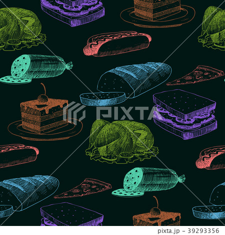Food sketch vector natural menu restaurant fresh 39293356