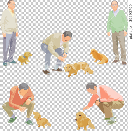 Whole body person illustration _ senior sit 39293799
