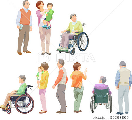 全身人物イラスト_シニア 全身人物イラスト_シニア 39293806