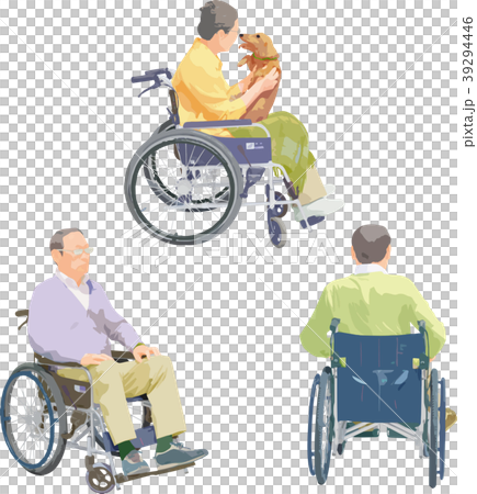 图库插图 全身人例证_轮椅