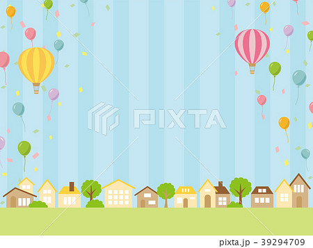 風船と街並み 風船と街並み 39294709