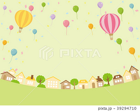 風船と街並み 風船と街並み 39294710