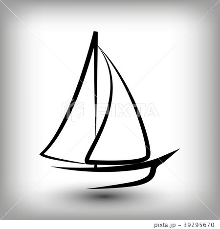 Yacht  logo templates. Sail boat silhouettes. 39295670