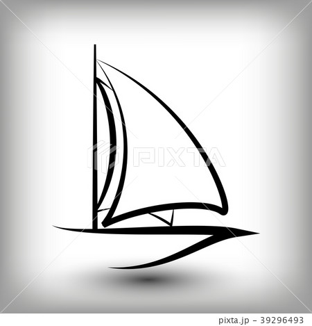 Yacht  logo templates. Sail boat silhouettes. 39296493