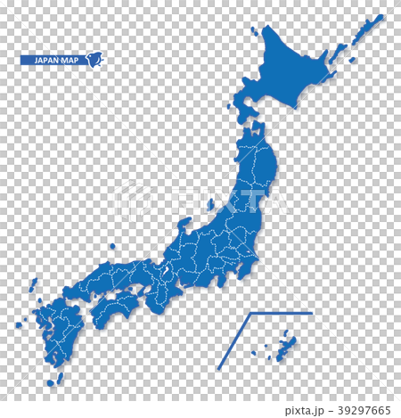 Japan Map Simple Blue Japan Map Simple Blue 39297665