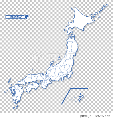 Japan map Simple white map Japan map Simple white map 39297666