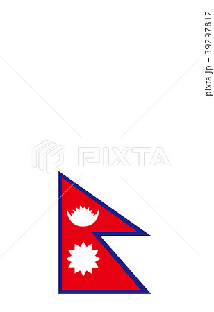 世界の国旗ネパールのイラスト素材