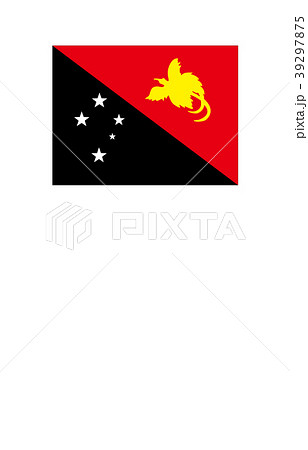 世界の国旗パプアニューギニアのイラスト素材