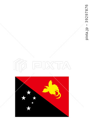 世界の国旗パプアニューギニアのイラスト素材