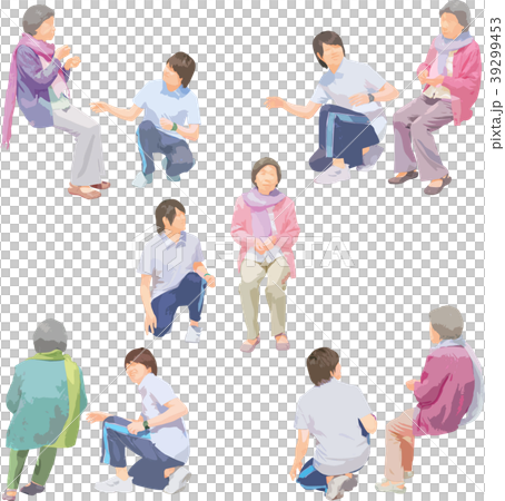 Whole body person illustration _ senior medical 39299453