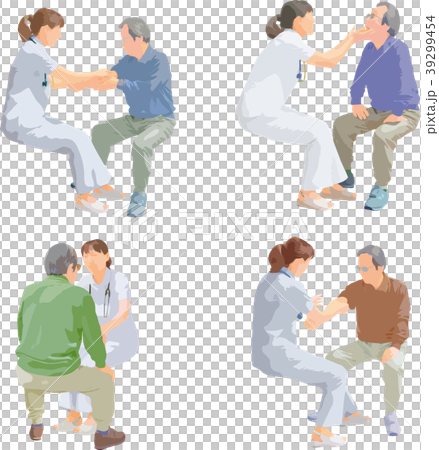全身人物イラスト_シニア医療 39299454