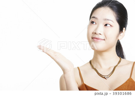 女性 ポートレートシリーズ ハンドサイン 女性 ポートレートシリーズ ハンドサイン 39301686
