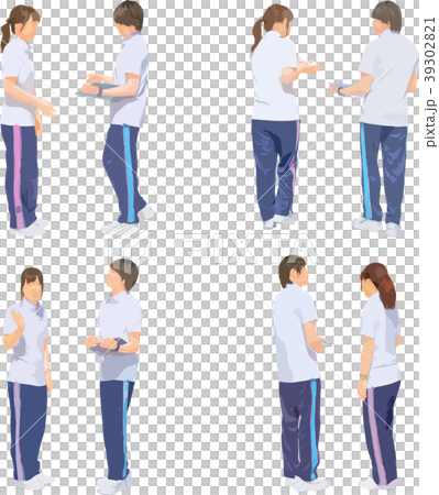 全身人物イラスト 介護職員のイラスト素材
