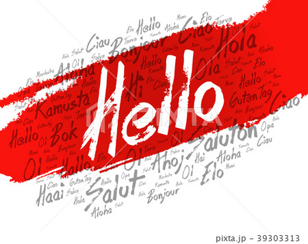 Hello word cloud in different languages 39303313