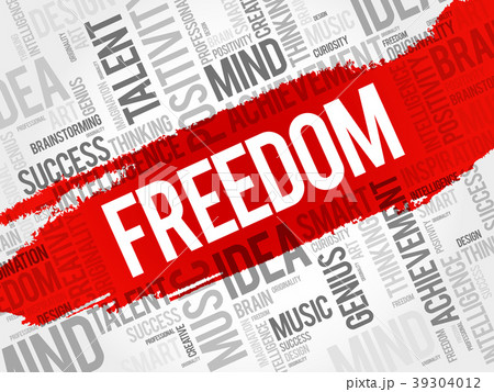 Freedom word cloud collage 39304012