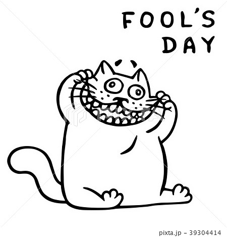 Funny Fat Cat Makes A Comic Face Vector のイラスト素材