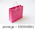 Pink shopping paper bag isolated on white 39304861