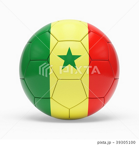 3d rendering of soccer ball with Senegal flag 39305100