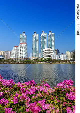 city view at Benjakitti Park, Bangkok, Thailand city view at Benjakitti Park, Bangkok, Thailand 39305708