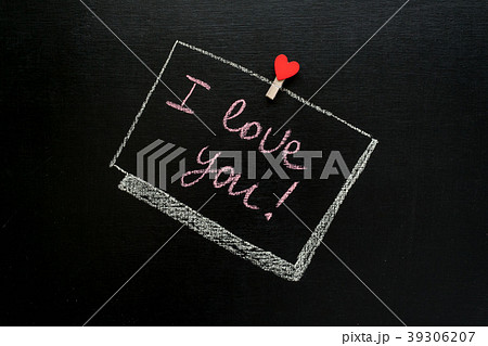 The message of Valentine's day, I love you written 39306207