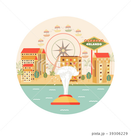 Welcome to Orlando poster. View on city 39306229
