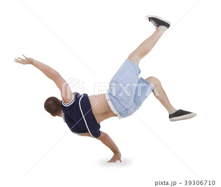 Teenager dancing breakdance in action 39306710