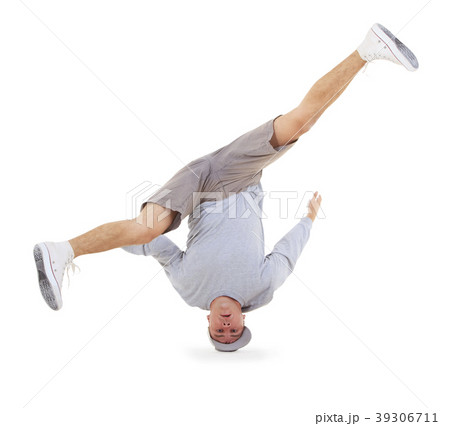 Teenager dancing breakdance in action 39306711