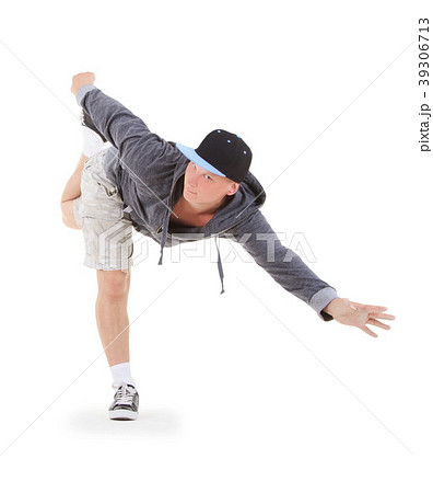 Teenager dancing breakdance in action 39306713