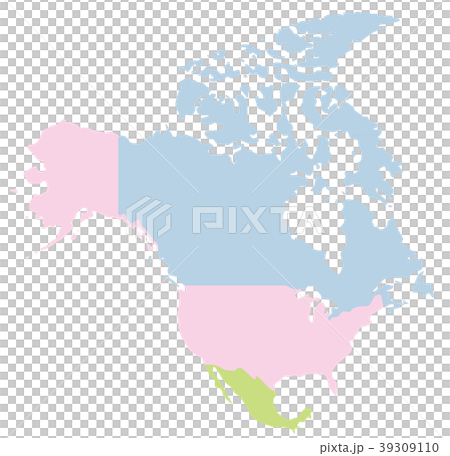 北米地図のイラスト素材