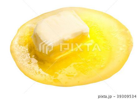 Melted butter piece floating Melted butter piece floating 39309534