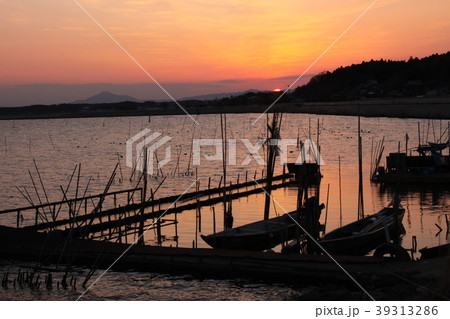 涸沼の夕景 39313286
