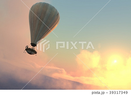 Fantasy Airship Zeppelin Dirigible Balloon 3D Fantasy Airship Zeppelin Dirigible Balloon 3D 39317349