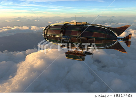Fantasy Airship Zeppelin Dirigible Balloon 3D 39317438