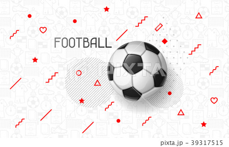 Soccer or football banner with ball. Sports Soccer or football banner with ball. Sports 39317515
