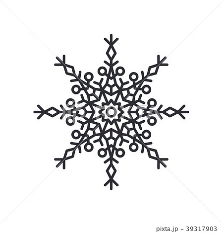 Snowflake Silhouette Colorless Vector Illustration Snowflake Silhouette Colorless Vector Illustration 39317903