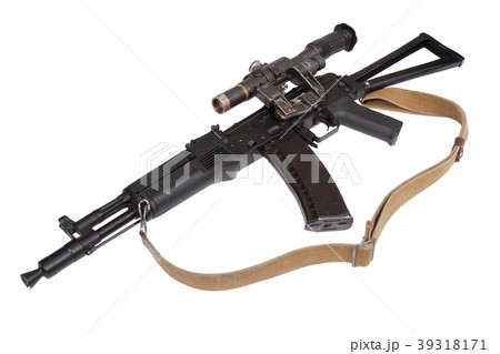 modern assault rifle ak105 with optical sight 39318171