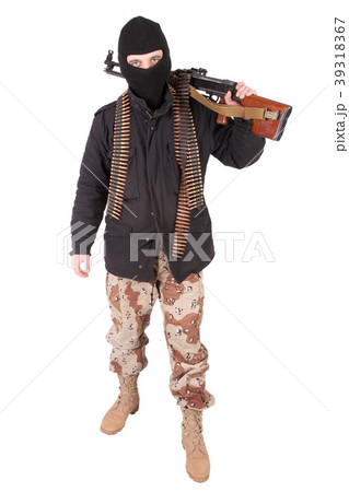 mercenary - soldier of fortune with machine gun mercenary - soldier of fortune with machine gun 39318367