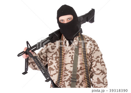mercenary with m60 machine gun 39318390