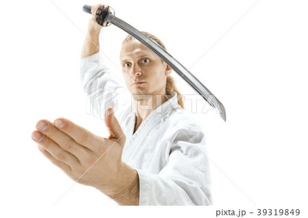 The young man are training Aikido at studio The young man are training Aikido at studio 39319849