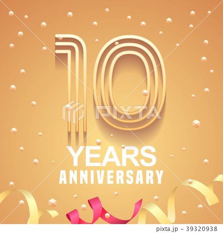 10 years anniversary vector icon, logo 39320938