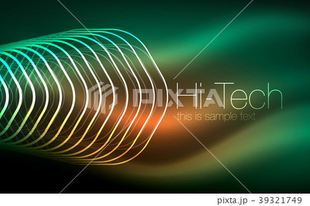 Outline hexagons, glowing geometric shapes Outline hexagons, glowing geometric shapes 39321749