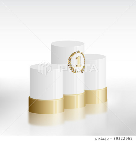 White winners podium golden laurel wreath 39322965