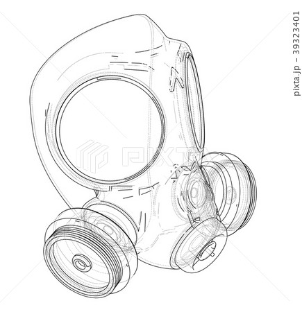 Gas mask on white background 39323401